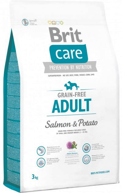 Brit Care GF Adult Salmon & Potatoes 3 кг - Сухой корм для собак весом до 25 кг с лососем и картофелем
Brit Care GF Adult Salmon & Potatoes 3 кг - Сухой корм для собак весом до 25 кг с лососем и картофелем