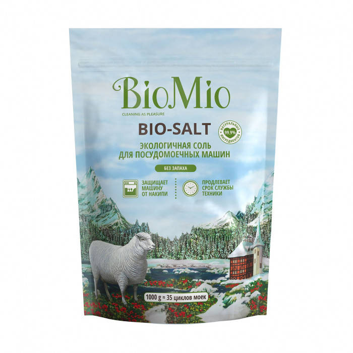 Экологичная соль Для посудомоечных машин BioMio Bio-Salt без запаха, 35 циклов моек, 1 кг
Экологичная соль Для посудомоечных машин BioMio Bio-Salt без запаха, 35 циклов моек, 1 кг