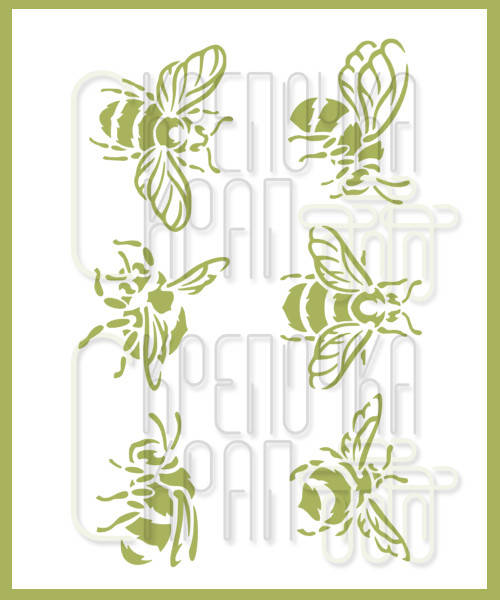 Трафарет пчелы