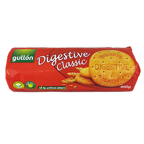 Печиво Гуллон класичне Gullon digestive 400g 20шт/ящ (Код : 00-00001713)
Печиво Гуллон класичне Gullon digestive 400g 20шт/ящ (Код : 00-00001713)