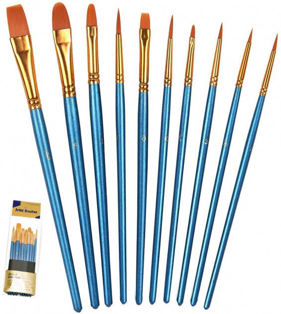 Набор Кистей для Акриловых Красок Transon из Синтетического Нейлона, Кисти для Художников, 10 шт
Набор Кистей для Акриловых Красок Transon из Синтетического Нейлона, Кисти для Художников, 10 шт