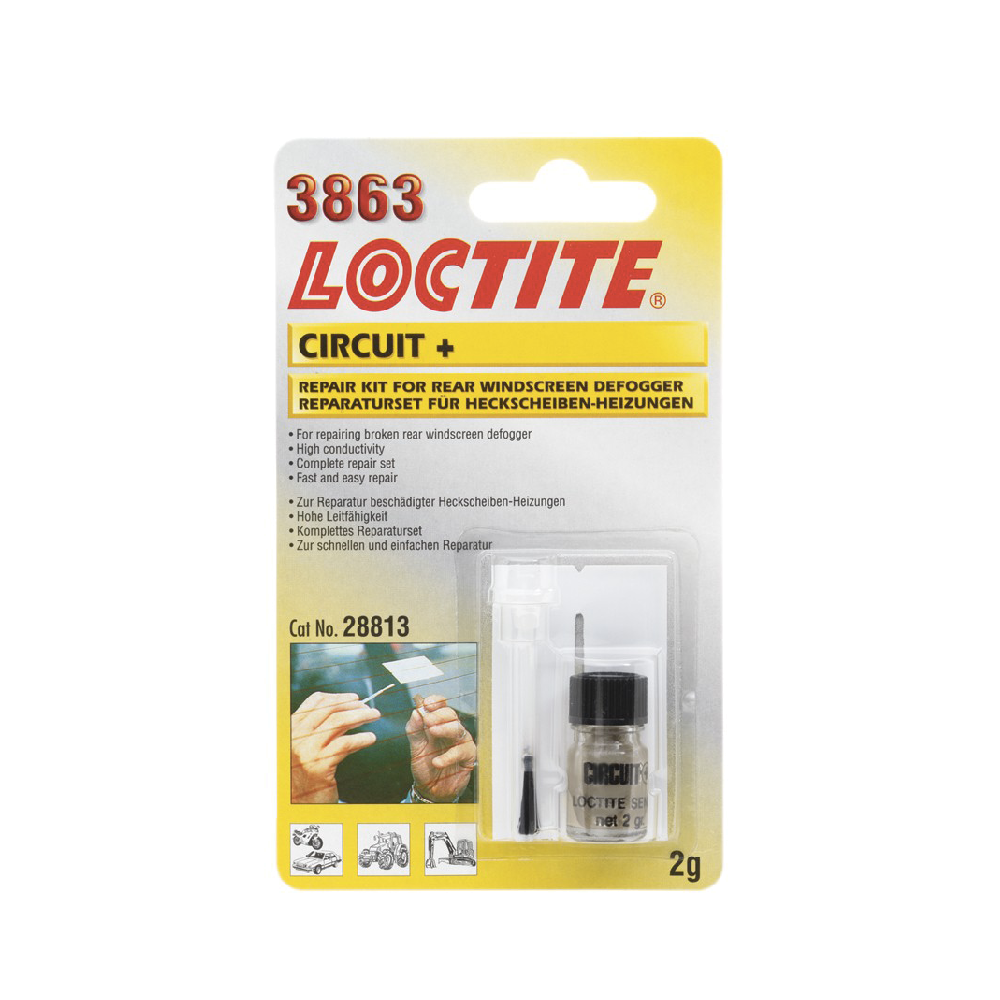 Loctite 3863 Circuit+ Токопроводящий клей для ремонта нитей обогрева заднего стекла, 2 г
Loctite 3863 Circuit+ Токопроводящий клей для ремонта нитей обогрева заднего стекла, 2 г