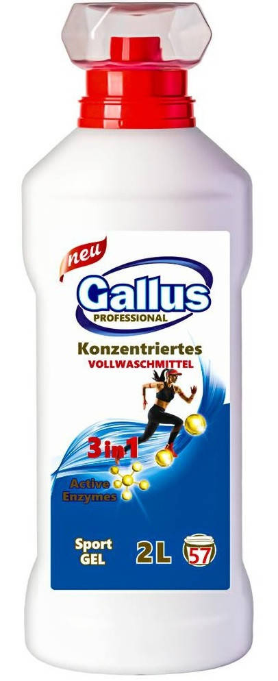 Гель для стирки спортивной одежды Gallus 3в1 2л
Гель для стирки спортивной одежды Gallus 3в1 2л