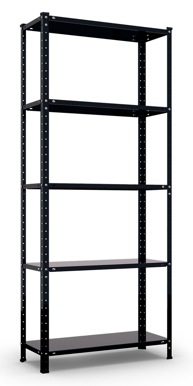 Стеллаж 150х75х30см (35кг на полку) металлический, домой в офис на балкон 1700, Черный 
Стеллаж 150х75х30см (35кг на полку) металлический, домой в офис на балкон 1700, Черный