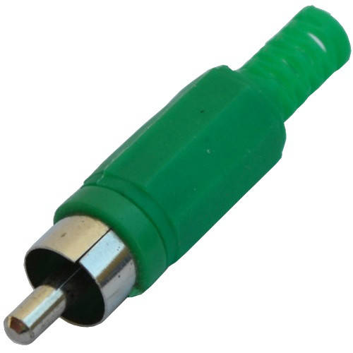 Штекер RCA под шнур, корпус пластик, зелёный
Штекер RCA под шнур, корпус пластик, зелёный