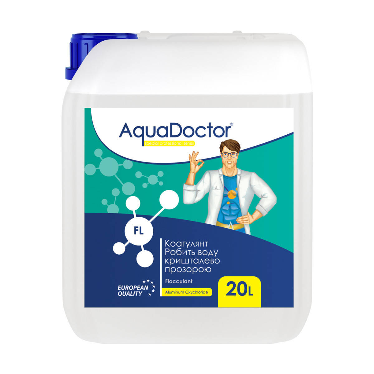 Жидкий коагулянт AquaDoctor FL 20 литров. Флокулянт для бассейна против мутности и для осветления воды
Жидкий коагулянт AquaDoctor FL 20 литров. Флокулянт для бассейна против мутности и для осветления воды