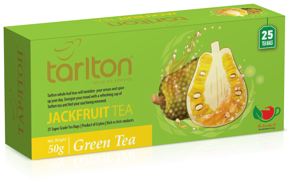 Чай зеленый пакетированный Тарлтон Jackfruit Green Tea со вкусом тропического фрукта Джекфрут 25 пак х 2 г
Чай зеленый пакетированный Тарлтон Jackfruit Green Tea со вкусом тропического фрукта Джекфрут 25 пак х 2 г