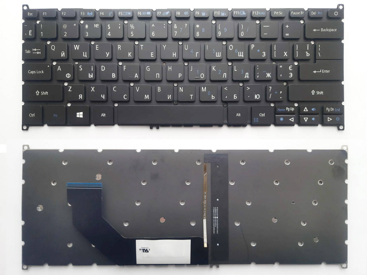 Клавиатура для ноутбуков Acer Swift SF314-41, SF314-52, SF514-51 черная без рамки с подсветкой UA/RUUS, Черный
Клавиатура для ноутбуков Acer Swift SF314-41, SF314-52, SF514-51 черная без рамки с подсветкой UA/RUUS, Черный