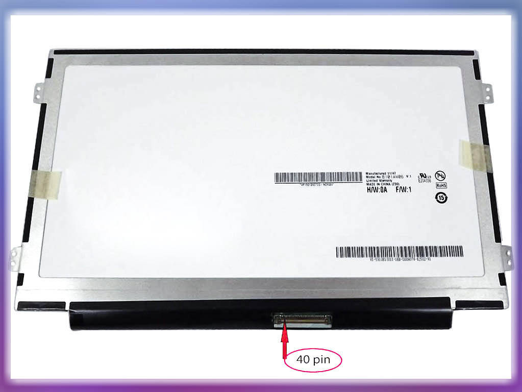 Матрица B101AW06 V.1 10.1" (1024*600, 40pin справа, LED Slim (ушки по бокам), Глянцевая)
Матрица B101AW06 V.1 10.1" (1024*600, 40pin справа, LED Slim (ушки по бокам), Глянцевая)