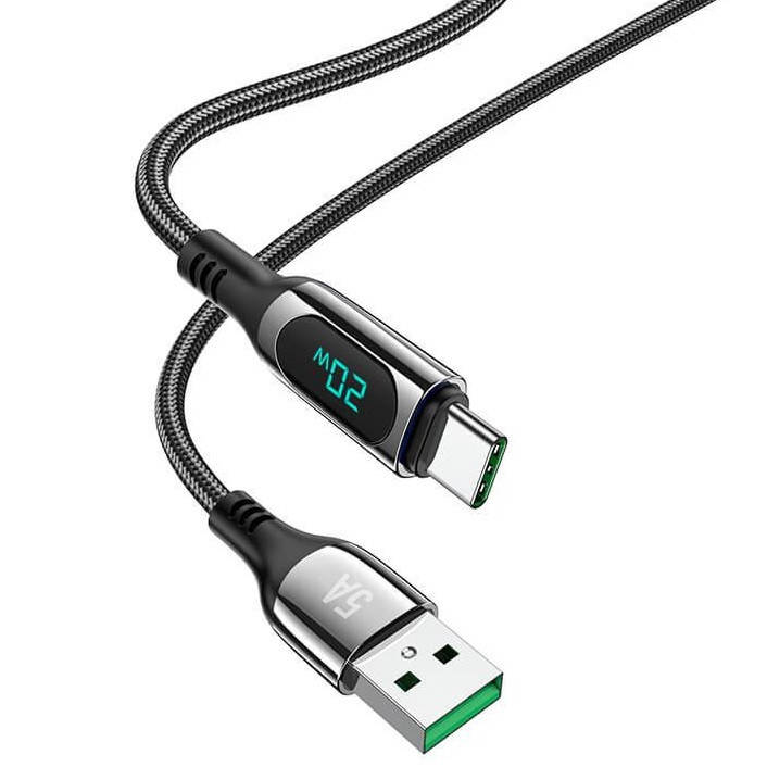 Кабель для зарядки телефона с дисплеем и быстрой зарядкой USB Type-C Android HOCO S51 |120см 5A| Черный
Кабель для зарядки телефона с дисплеем и быстрой зарядкой USB Type-C Android HOCO S51 |120см 5A| Черный