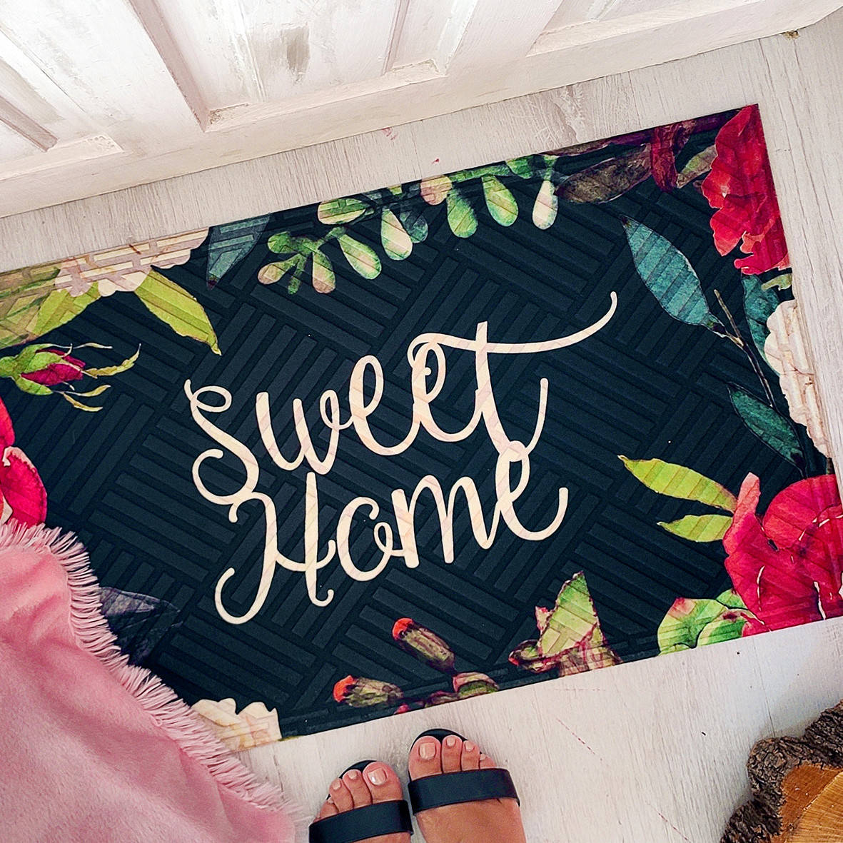 Коврик придверный с принтом Sweet home | резиновый придверный коврик с принтом и надписью, 45*75 см
Коврик придверный с принтом Sweet home | резиновый придверный коврик с принтом и надписью, 45*75 см