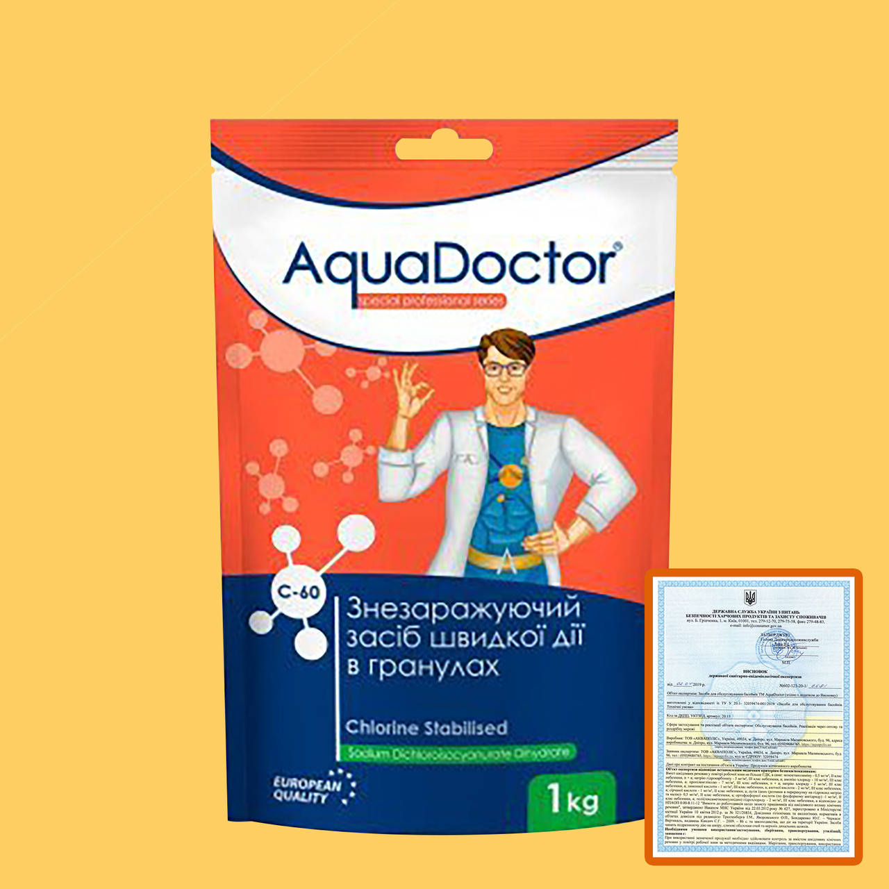 AquaDoctor C-60 1кг. Химия хлор для бассейна. Быстрый шоковый (шок) хлор Аквадоктор быстрого действия ГРАНУЛЫ
AquaDoctor C-60 1кг. Химия хлор для бассейна. Быстрый шоковый (шок) хлор Аквадоктор быстрого действия ГРАНУЛЫ