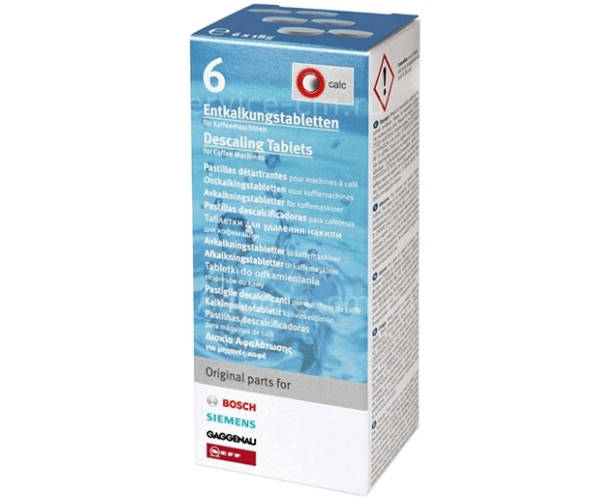Таблетки для очистки накипи Bosch Siemens (TZ60002) 6шт 
Таблетки для очистки накипи Bosch Siemens (TZ60002) 6шт