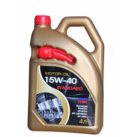 Моторное масло Frostterm Standart 15W-40 SF/CD ВАЗ 4л.
Моторное масло Frostterm Standart 15W-40 SF/CD ВАЗ 4л.