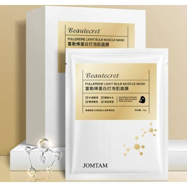 Тканинна маска для обличчя JOMTAM FULLERENE LIGHT BULB MUSCLE MASK з рисовим екстрактом, алантоїном та
Тканинна маска для обличчя JOMTAM FULLERENE LIGHT BULB MUSCLE MASK з рисовим екстрактом, алантоїном та