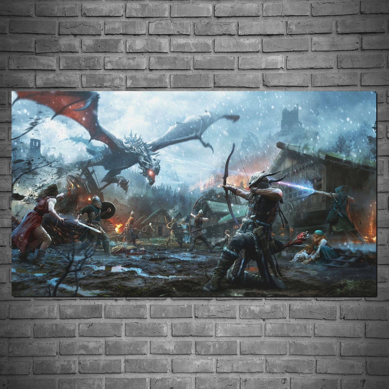 Плакат "Скайрим, нападение дракона на деревню, Skyrim" (артикул 4909) 107, Матовая, 60
Плакат "Скайрим, нападение дракона на деревню, Skyrim" (артикул 4909) 107, Матовая, 60