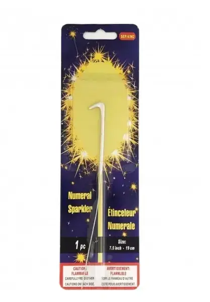 Свеча цифра "Бенгальский огонь серебро" - 1 
Свеча цифра "Бенгальский огонь серебро" - 1