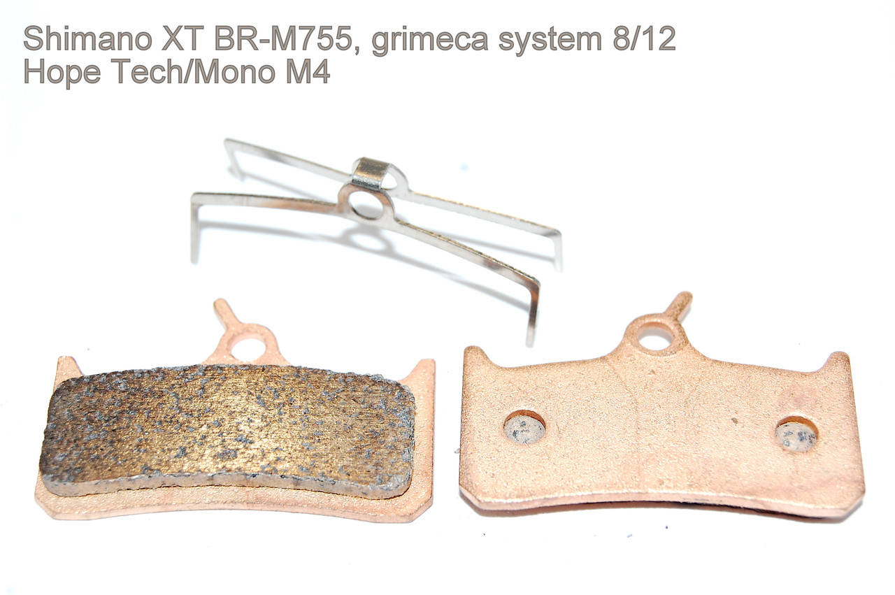 Гальмівні колодки для Shimano XT BR-M755, grimeca system 8/12, Hope Tech/Mono M4 спечений метал
Гальмівні колодки для Shimano XT BR-M755, grimeca system 8/12, Hope Tech/Mono M4 спечений метал