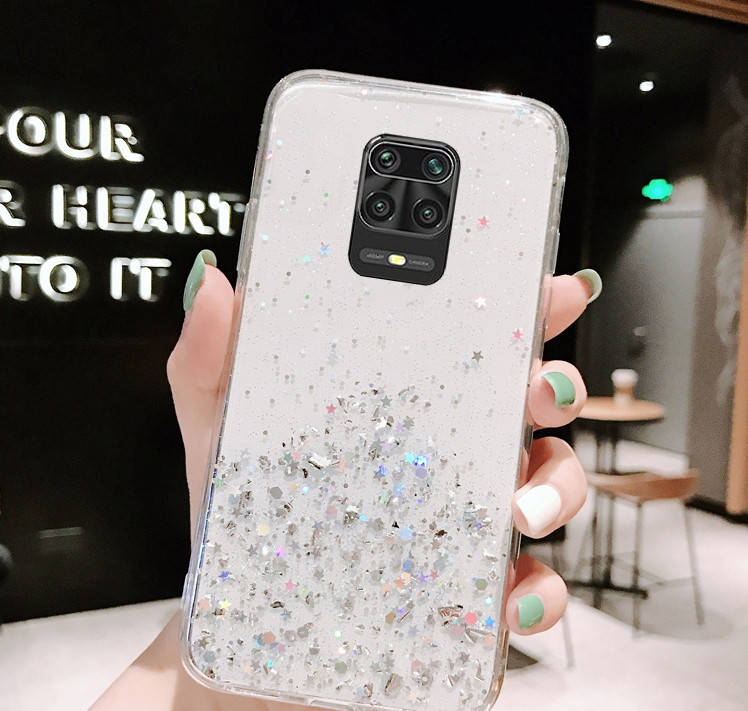Блестящий чехол с серебряной фольгой Xiaomi Redmi Note 9 Pro/Note 9S/Note 9 Pro Max, Прозрачный
Блестящий чехол с серебряной фольгой Xiaomi Redmi Note 9 Pro/Note 9S/Note 9 Pro Max, Прозрачный