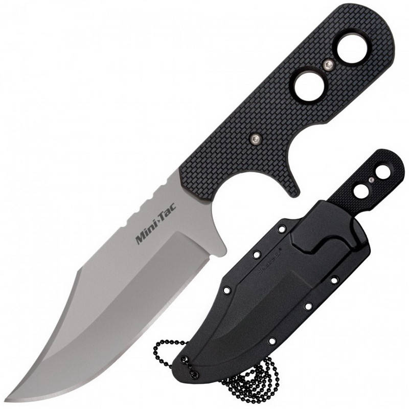 Нож с фиксированным клинком от компании Cold Steel (Колд Стил). Модель Mini Tac® Bowie (49HCF). Оригинал., Черный
Нож с фиксированным клинком от компании Cold Steel (Колд Стил). Модель Mini Tac® Bowie (49HCF). Оригинал., Черный