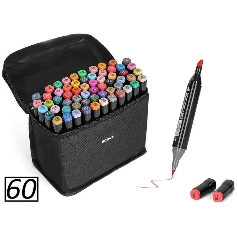 Скетч маркеры SKETCHMARKER 60 цветов Набор для рисования и дизайна двусторонних маркеров на спиртовой основе, Разные цвета
Скетч маркеры SKETCHMARKER 60 цветов Набор для рисования и дизайна двусторонних маркеров на спиртовой основе, Разные цвета