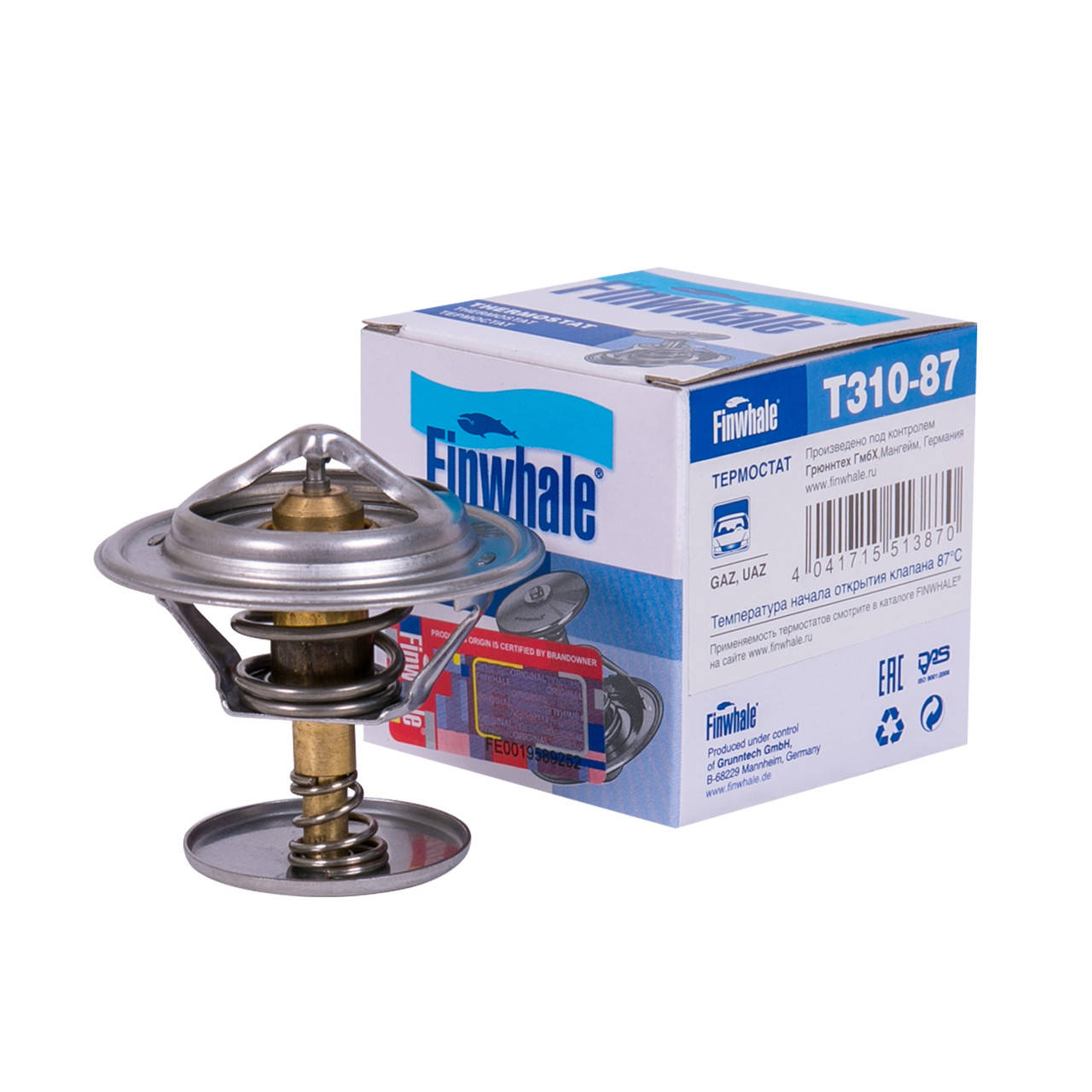 Термостат-вставка ГАЗ-2410 FINWHALE (87 град) 
Термостат-вставка ГАЗ-2410 FINWHALE (87 град)