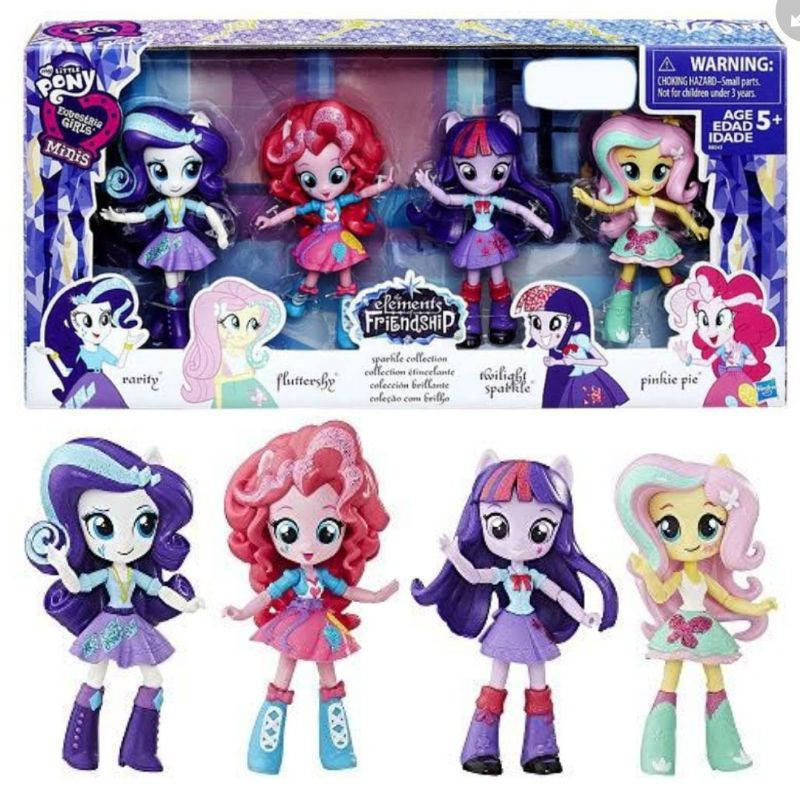 Набор 4 мини Эквестрии Блестящая коллекция My Little Pony Equestria Girls Minis Sparkle Collection 
Набор 4 мини Эквестрии Блестящая коллекция My Little Pony Equestria Girls Minis Sparkle Collection