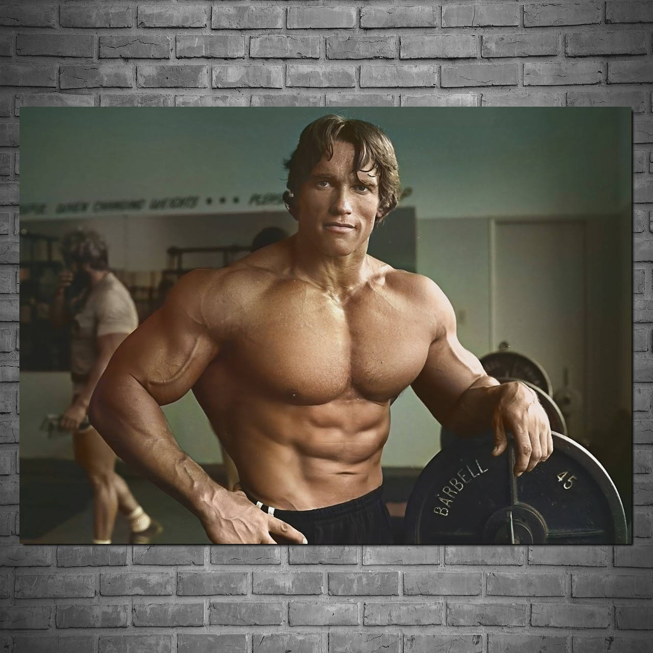Плакат "Молодой Арнольд Шварценеггер в спортзале, Мистер Олимпия, Arnold Schwarzenegger" (артикул 5422) 30, Полуглянец, 42
Плакат "Молодой Арнольд Шварценеггер в спортзале, Мистер Олимпия, Arnold Schwarzenegger" (артикул 5422) 30, Полуглянец, 42