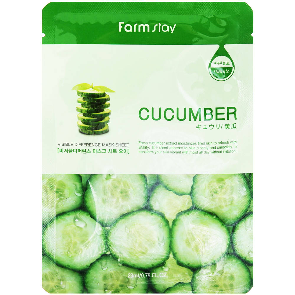 Тонизирующая тканевая маска для лица FarmStay Visible Difference Mask Sheet Cucumber 23 мл
Тонизирующая тканевая маска для лица FarmStay Visible Difference Mask Sheet Cucumber 23 мл