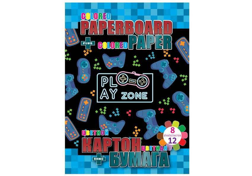Набір кольоровий картон+папір (картон 8 арк., папір двост. 12 арк., 70г/м2) Kidis Play zone
Набір кольоровий картон+папір (картон 8 арк., папір двост. 12 арк., 70г/м2) Kidis Play zone