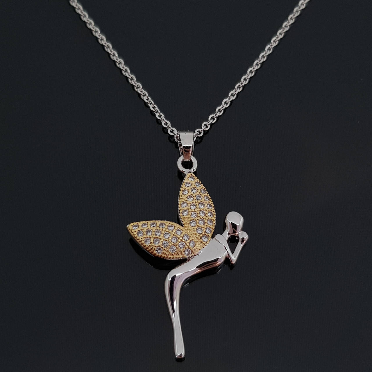 Кулончик фея. Кулон с тонкой цепочкой
Кулончик фея. Кулон с тонкой цепочкой