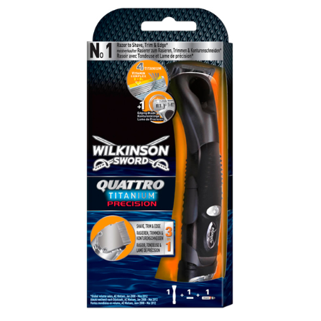 Станок для бритья Wilkinson Sword (Schick) Quattro Titanium Precision 1 картридж (7005378B)
Станок для бритья Wilkinson Sword (Schick) Quattro Titanium Precision 1 картридж (7005378B)