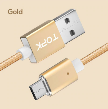 Кабель магнитный для зарядки телефона Topk MicroUSB Android 100см |2.4A| Золотой, Золотистый
Кабель магнитный для зарядки телефона Topk MicroUSB Android 100см |2.4A| Золотой, Золотистый