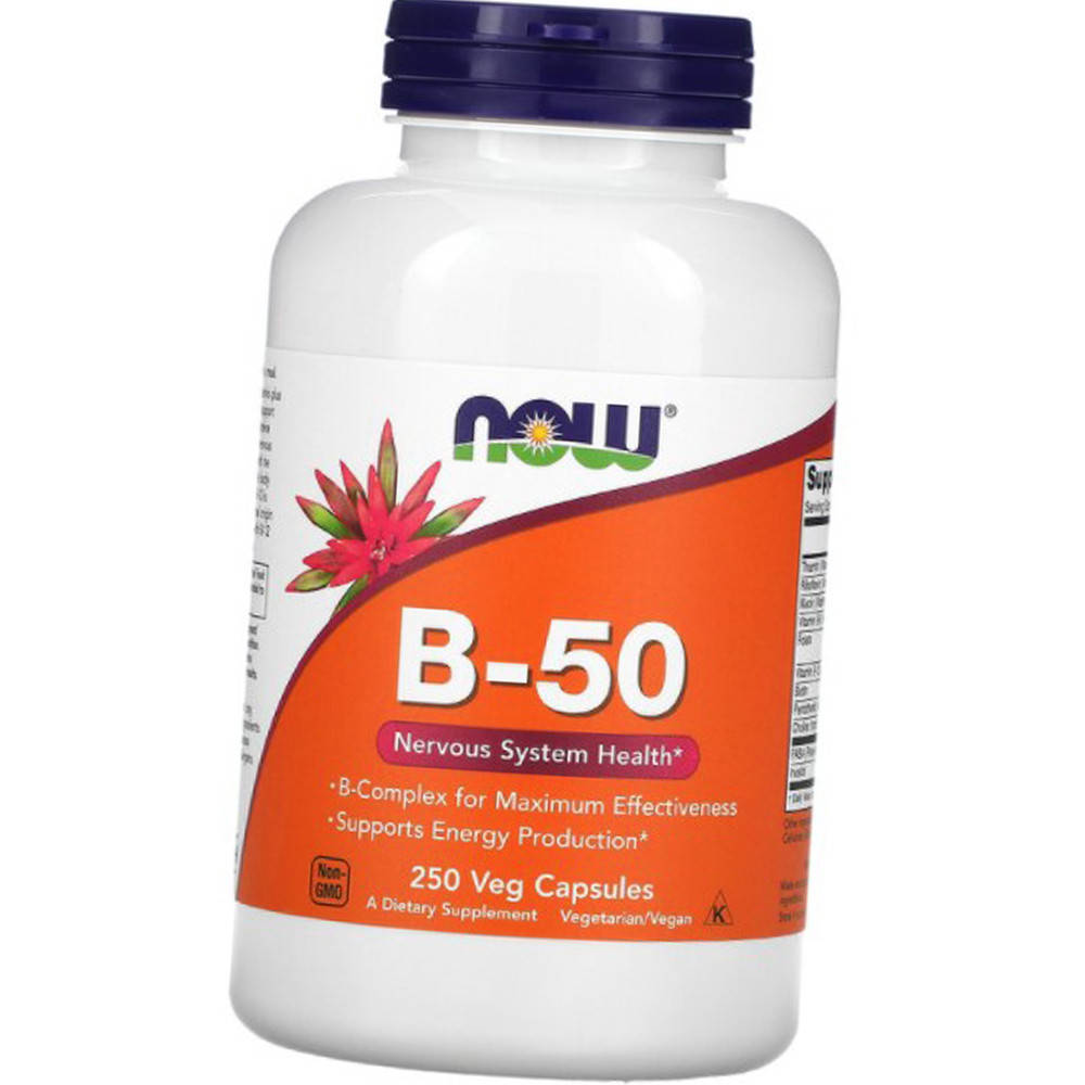 Комплекс витаминов группы Б NOW Foods B-50 250 капс 
Комплекс витаминов группы Б NOW Foods B-50 250 капс