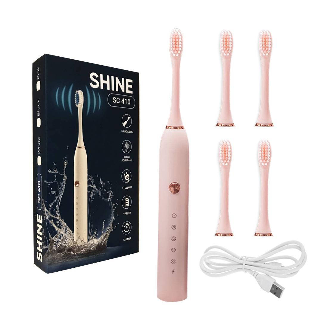 Электрическая зубная щетка SHINE SC410 Розовая | Ультразвуковая зубная щетка 5 насадок
Электрическая зубная щетка SHINE SC410 Розовая | Ультразвуковая зубная щетка 5 насадок