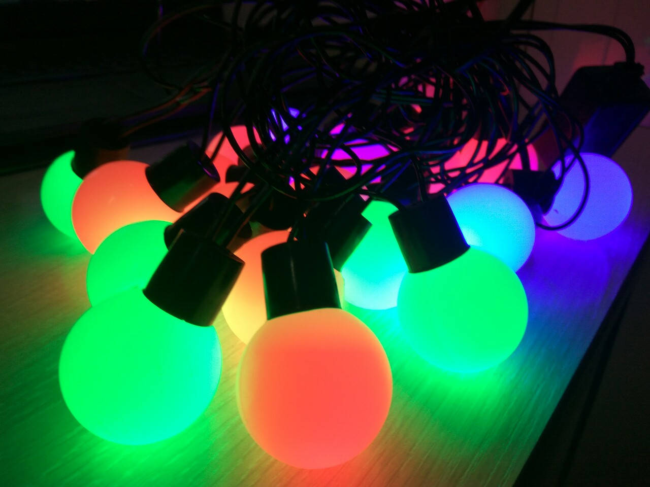 Гирлянда 20 led 2-х цвет color объемная шар LED 20 M BIG