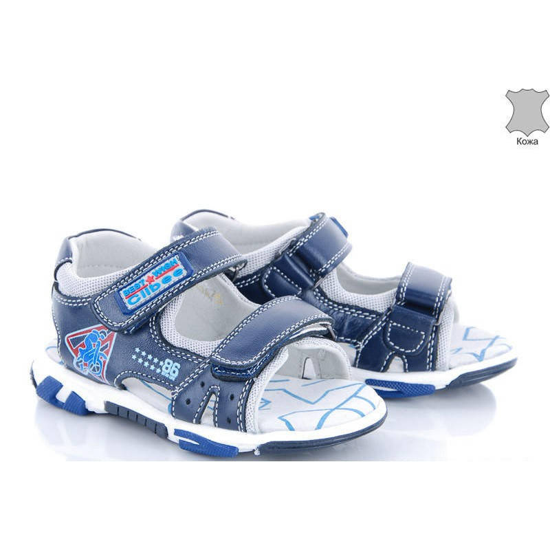 Босоножки Clibee Z624 Navy-grey кожа 30р, Синий