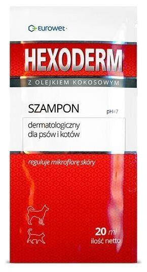 Гексодерм (Hexoderm) Дерматологический шампунь с хлоргексидином 3% и кокосовим маслом для собак и кошек 20 мл
Гексодерм (Hexoderm) Дерматологический шампунь с хлоргексидином 3% и кокосовим маслом для собак и кошек 20 мл