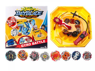 Набор в подарочной коробке Beyblade Mega Set Арена Бейблейды 8 штук 2 пусковых устройства
Набор в подарочной коробке Beyblade Mega Set Арена Бейблейды 8 штук 2 пусковых устройства