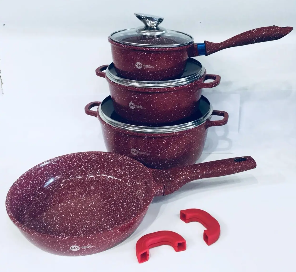 Набор кухонных кастрюль сковорода и сотейник 11 в 1 с гранитным покрытием и силиконовые ручки Higher Kitchen, Черный
Набор кухонных кастрюль сковорода и сотейник 11 в 1 с гранитным покрытием и силиконовые ручки Higher Kitchen, Черный