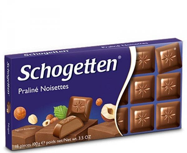 Шоколад Schogetten Praline Noisettes 100 г Шоггетен со вкусом пралине, нугой
Шоколад Schogetten Praline Noisettes 100 г Шоггетен со вкусом пралине, нугой