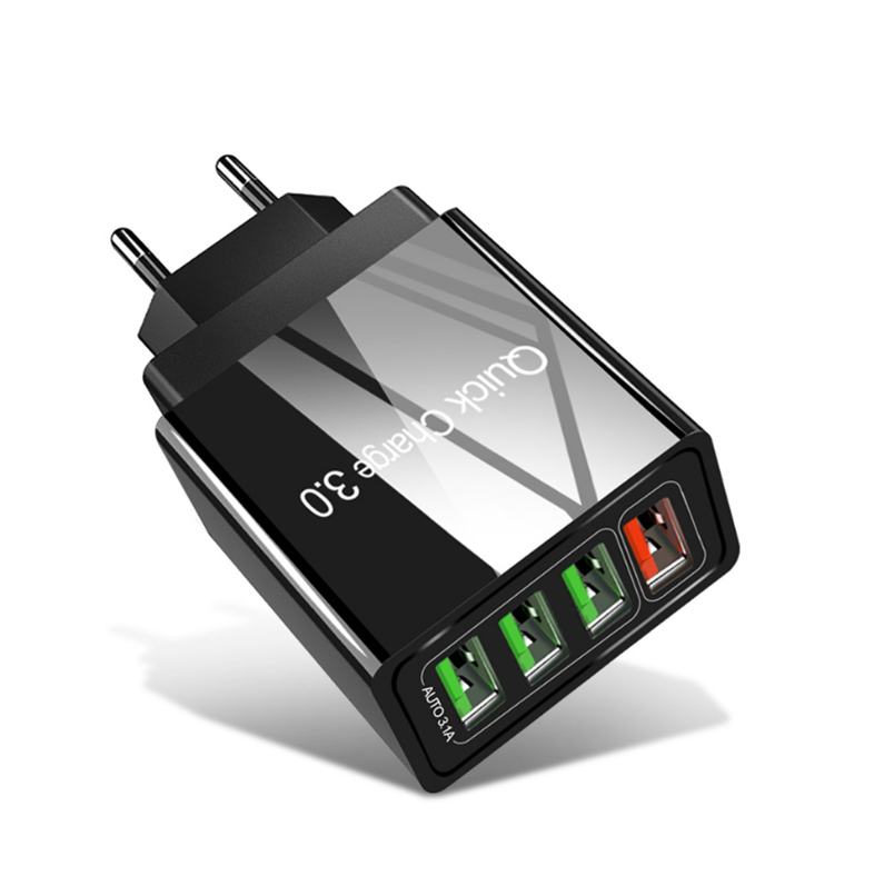 Сетевое зарядное устройство для быстрой зарядки 4 port USB Quick Charge 3.0 зарядный блок зарядка для телефона, Черный
Сетевое зарядное устройство для быстрой зарядки 4 port USB Quick Charge 3.0 зарядный блок зарядка для телефона, Черный