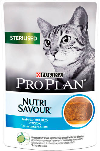 Влажный корм ProPlan Sterilised Nutrisavour для стерилизованных кошек с треской, 24х85г
Влажный корм ProPlan Sterilised Nutrisavour для стерилизованных кошек с треской, 24х85г