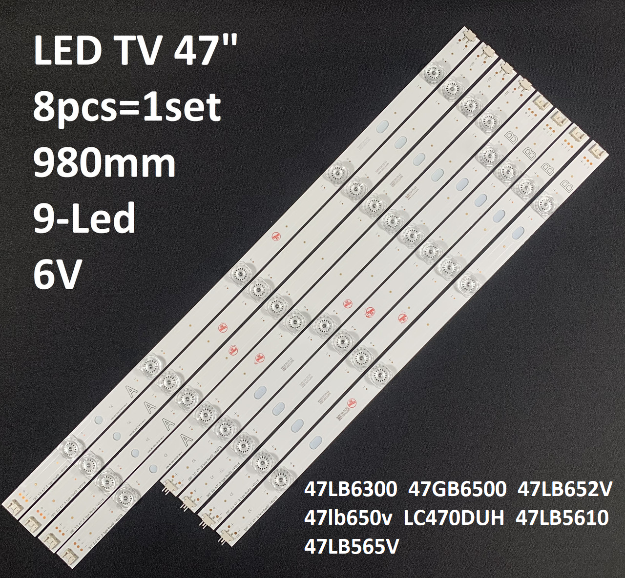 LED підсвітка TV LG 47" 47LB6300 47GB6500 47LB652V 47lb650v LC470DUH 47LB5610 47LB565V (980mm.)
LED підсвітка TV LG 47" 47LB6300 47GB6500 47LB652V 47lb650v LC470DUH 47LB5610 47LB565V (980mm.)