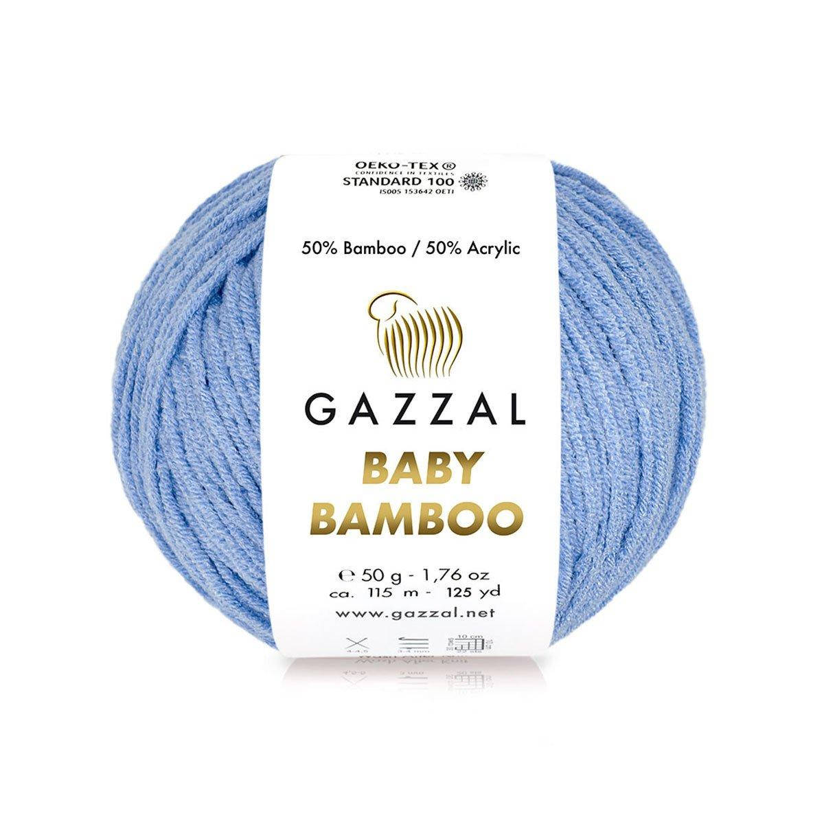 Gazzal Baby Bamboo (Газзал Беби Бамбу) № 95201 голубой (Пряжа бамбук, нитки для вязания)
Gazzal Baby Bamboo (Газзал Беби Бамбу) № 95201 голубой (Пряжа бамбук, нитки для вязания)