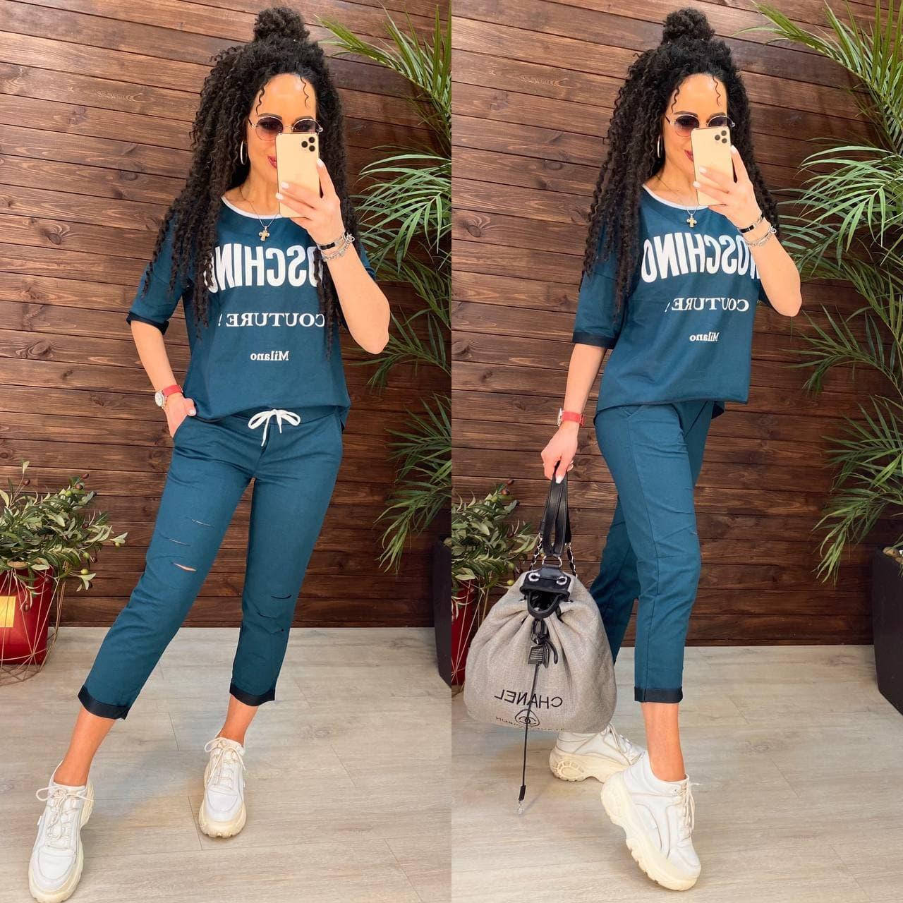 Женский летний Костюм "Moschino" с прямой футболкой (42,44,46,48 - 600грн 50,52,54 -650грн.)
Женский летний Костюм "Moschino" с прямой футболкой (42,44,46,48 - 600грн 50,52,54 -650грн.)