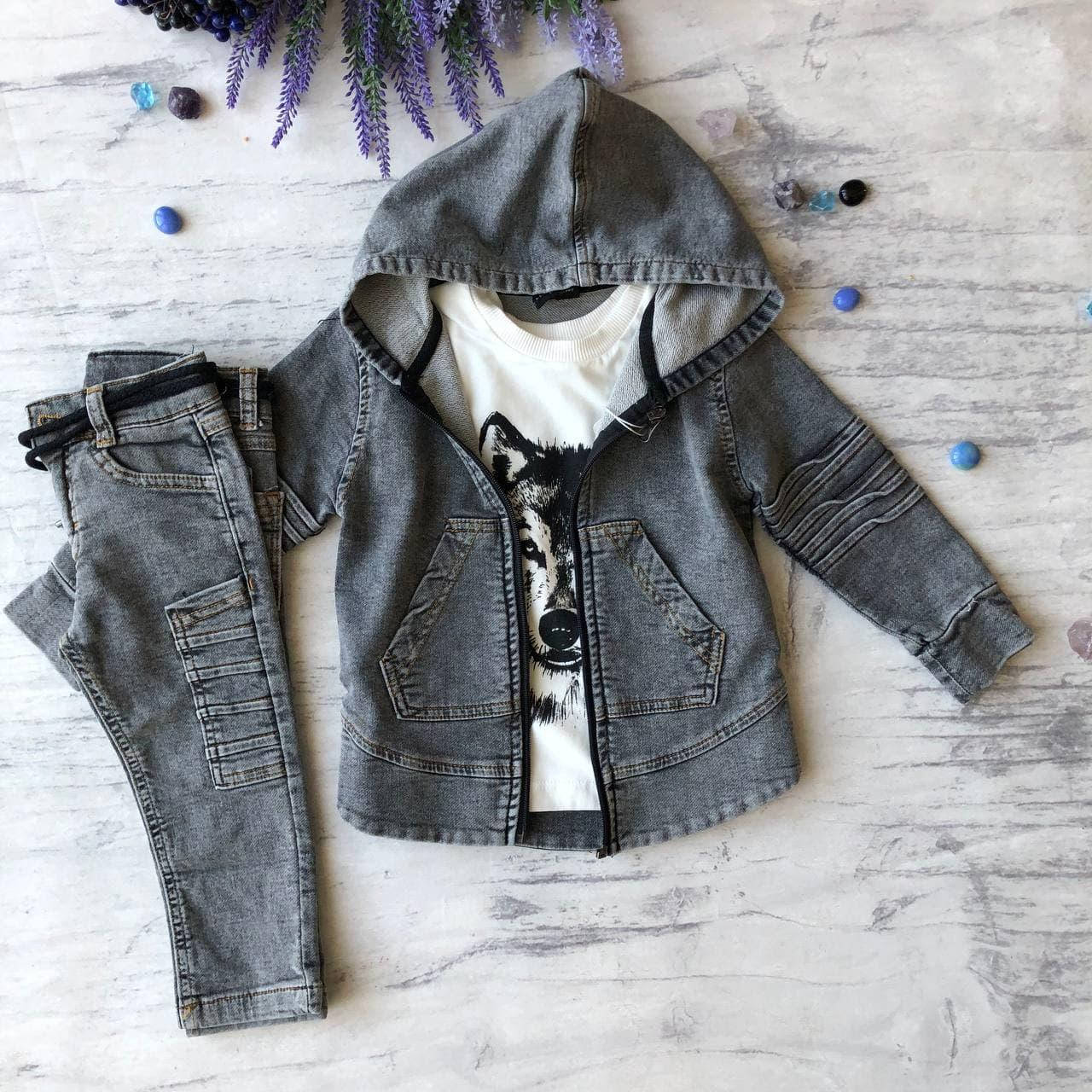 Джинсовый костюм на мальчика 659. Размер 98 см
Джинсовый костюм на мальчика 659. Размер 98 см