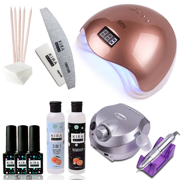 Стартовый набор Kira Nails "Standart Sun 5" + фрезер для маникюра BUCOS Nail Drill ZS-601 PRO Silver
Стартовый набор Kira Nails "Standart Sun 5" + фрезер для маникюра BUCOS Nail Drill ZS-601 PRO Silver