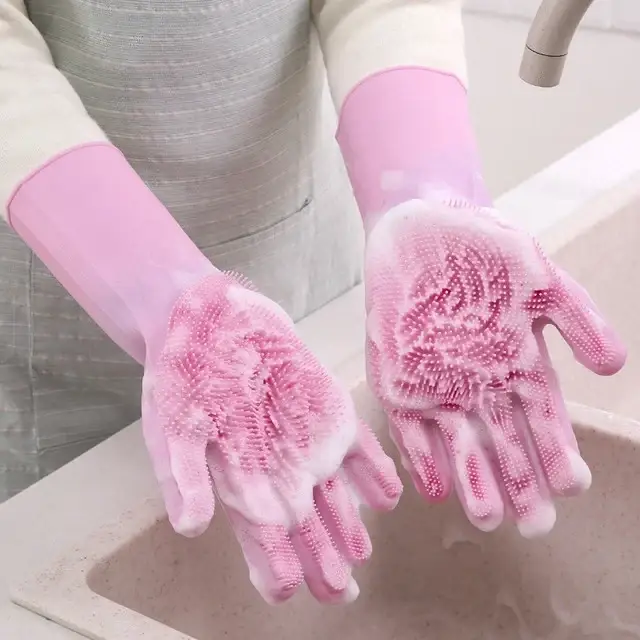 Перчатка для мойки посуды Gloves for washing dishes размер 35,5x16,5x3см, силикон, разные цвета, Перчатки
Перчатка для мойки посуды Gloves for washing dishes размер 35,5x16,5x3см, силикон, разные цвета, Перчатки