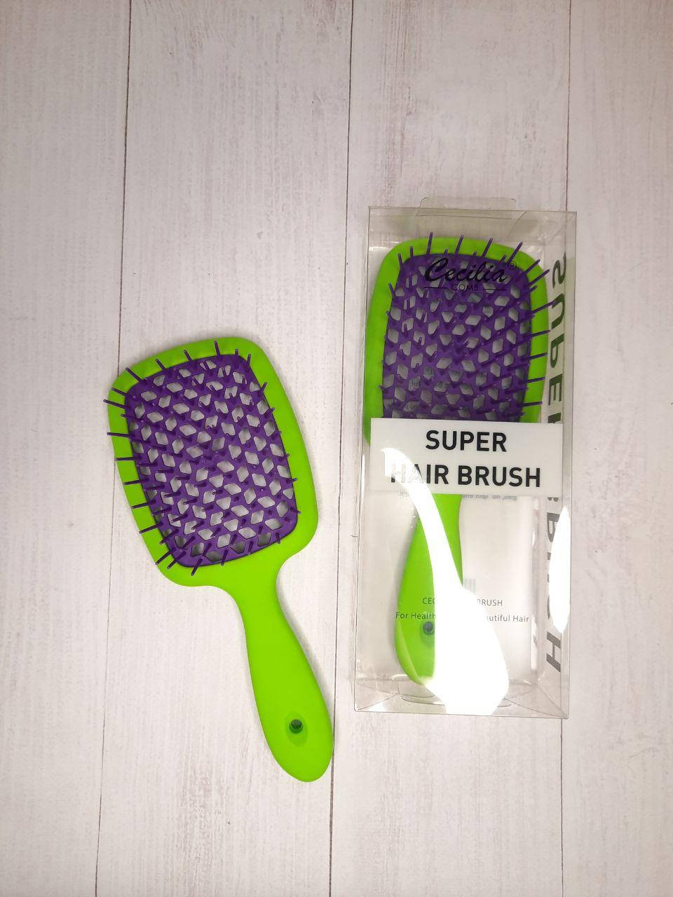 Пластиковая массажная расческа щетка Cecilia Super Hair Brush с нейлоновыми зубчиками Салатовый матовый
Пластиковая массажная расческа щетка Cecilia Super Hair Brush с нейлоновыми зубчиками Салатовый матовый